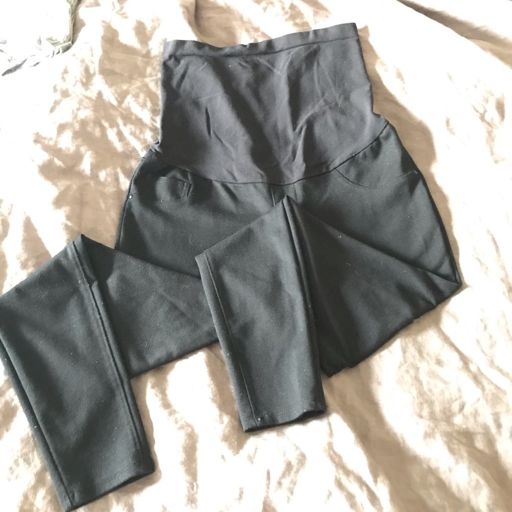 Black maternity skinny stretch pants